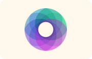 Circle icon in green blue and purple gradient