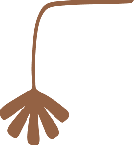 Leaves icon in brown color